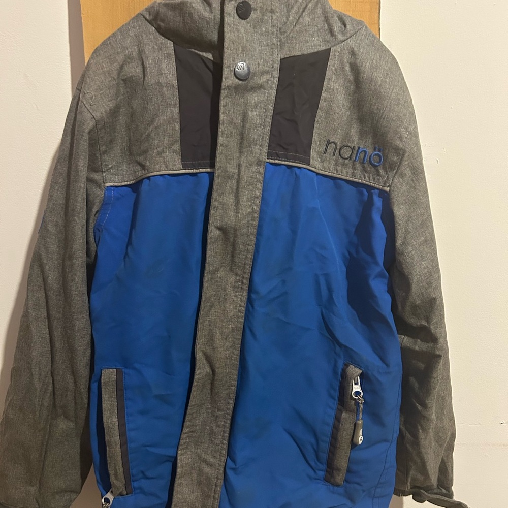 Nano Kids Two-Tone Blue and Gray Puffer Jacket